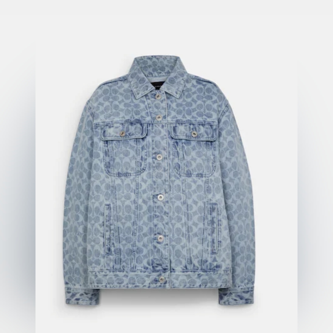 Coach Oversized Signature Denim Jacket